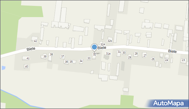 Biele, Biele, 32, mapa Biele