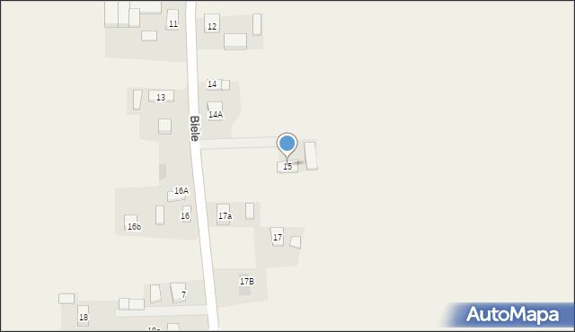 Biele, Biele, 15, mapa Biele