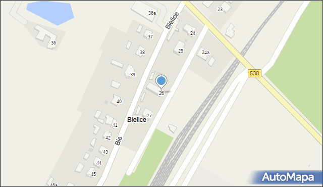 Bielice, Bielice, 26, mapa Bielice