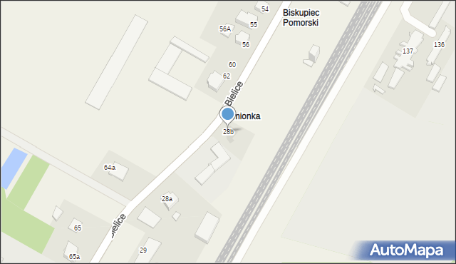 Bielice, Bielice, 28b, mapa Bielice