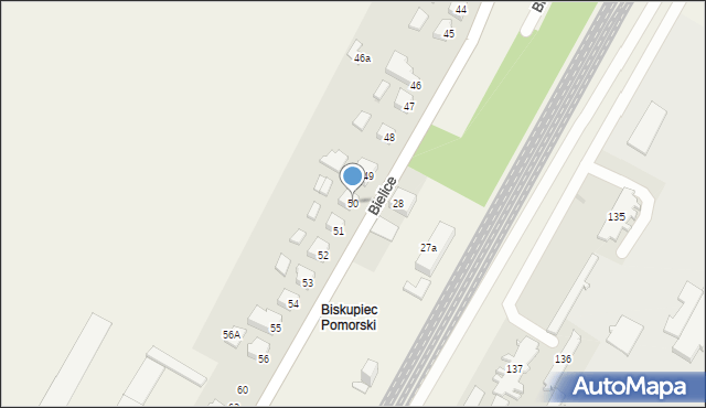 Bielice, Bielice, 50, mapa Bielice