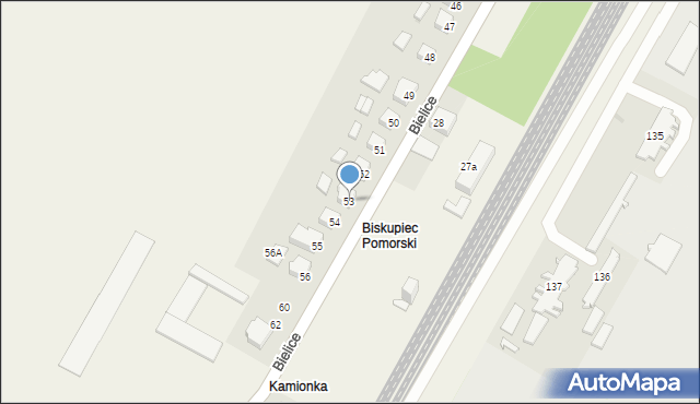 Bielice, Bielice, 53, mapa Bielice