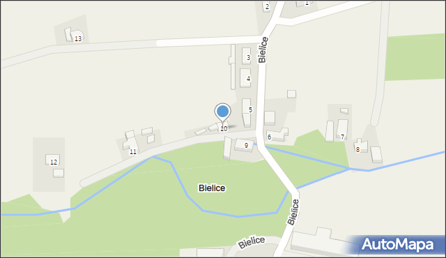 Bielice, Bielice, 10, mapa Bielice