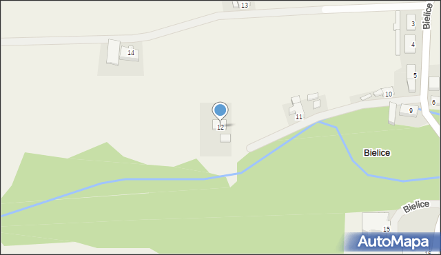 Bielice, Bielice, 12, mapa Bielice