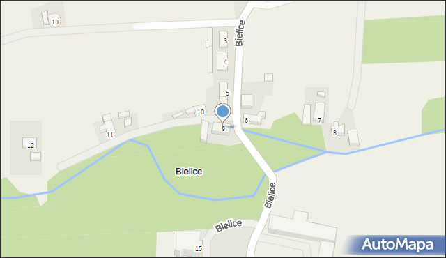 Bielice, Bielice, 9, mapa Bielice