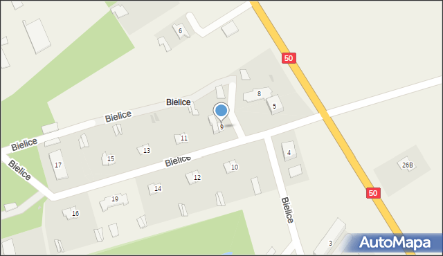 Bielice, Bielice, 9, mapa Bielice