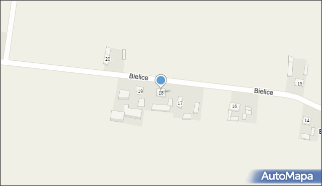 Bielice, Bielice, 18, mapa Bielice