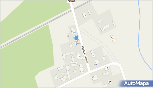 Bielice Nowe, Bielice Nowe, 17, mapa Bielice Nowe