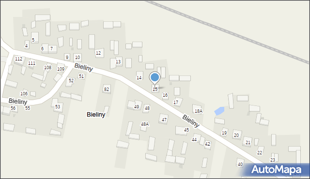 Bieliny, Bieliny, 15, mapa Bieliny