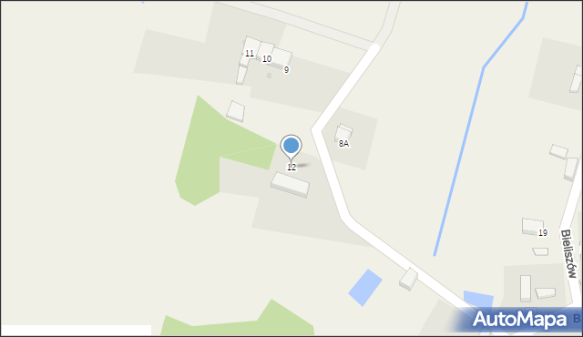 Bieliszów, Bieliszów, 12, mapa Bieliszów