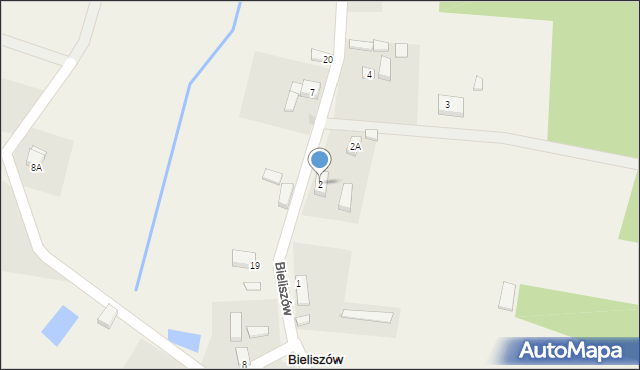 Bieliszów, Bieliszów, 2, mapa Bieliszów