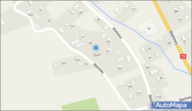 Bielowy, Bielowy, 61A, mapa Bielowy