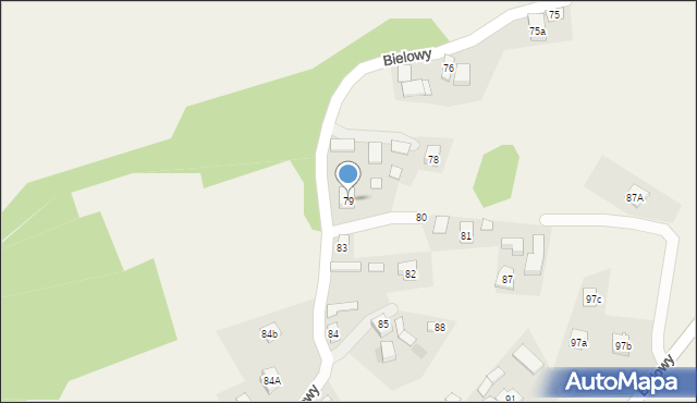 Bielowy, Bielowy, 79, mapa Bielowy