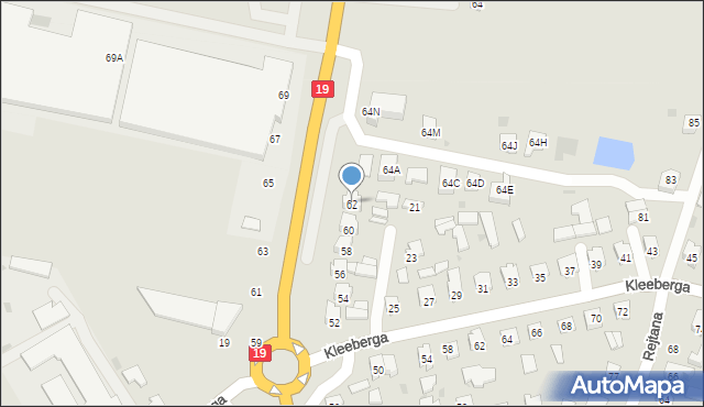 Bielsk Podlaski, Białostocka, 62, mapa Bielsk Podlaski