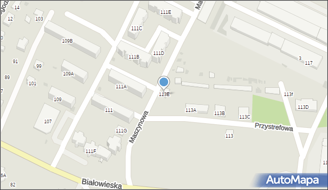 Bielsk Podlaski, Białowieska, 113E, mapa Bielsk Podlaski