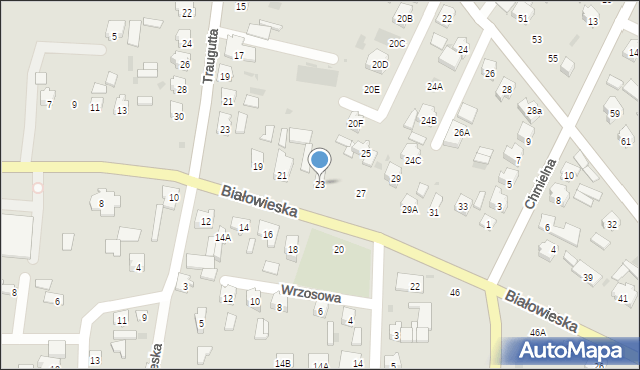 Bielsk Podlaski, Białowieska, 23, mapa Bielsk Podlaski