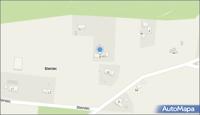 Bieniec, Bieniec, 6, mapa Bieniec