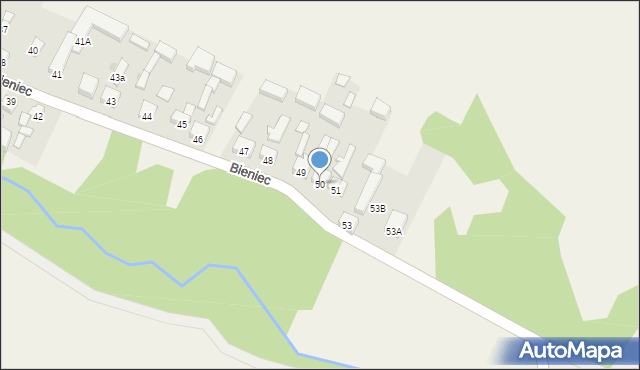 Bieniec, Bieniec, 50, mapa Bieniec