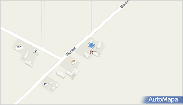 Bieniec, Bieniec, 85, mapa Bieniec