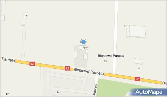 Bieniewo-Parcela, Bieniewo-Parcela, 19, mapa Bieniewo-Parcela