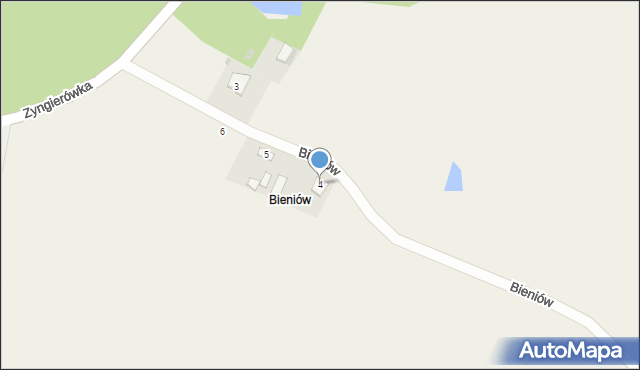 Bieniów, Bieniów, 4, mapa Bieniów