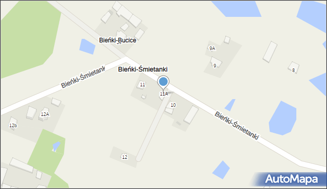Bieńki-Śmietanki, Bieńki-Śmietanki, 11A, mapa Bieńki-Śmietanki