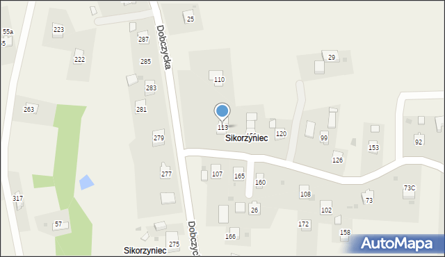 Bieńkowice, Bieńkowice, 113, mapa Bieńkowice