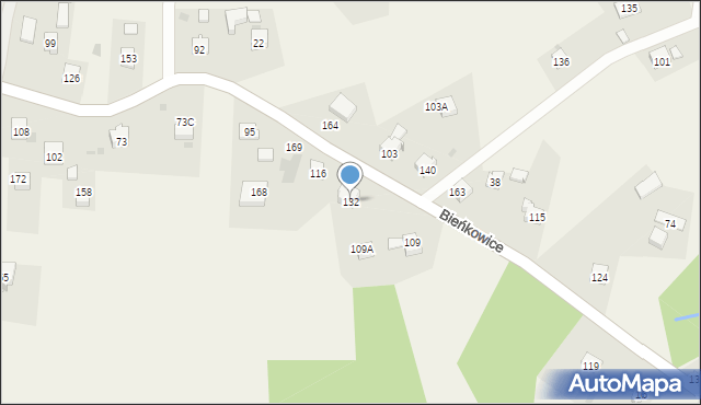 Bieńkowice, Bieńkowice, 132, mapa Bieńkowice