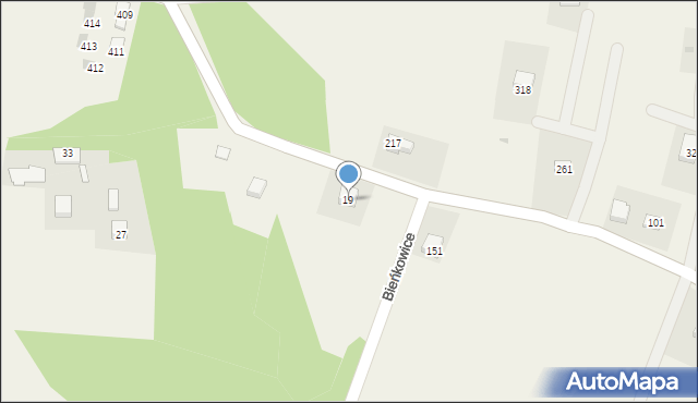 Bieńkowice, Bieńkowice, 19, mapa Bieńkowice