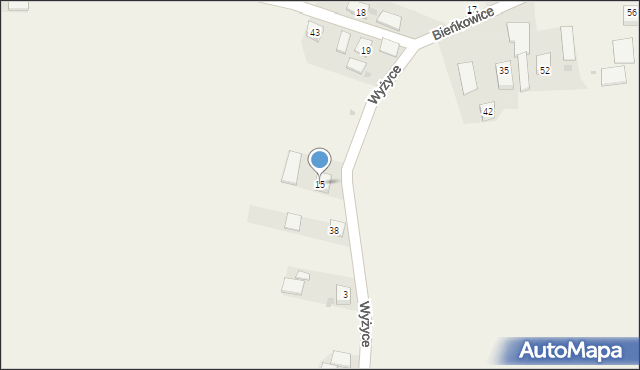 Bieńkowice, Bieńkowice, 15, mapa Bieńkowice