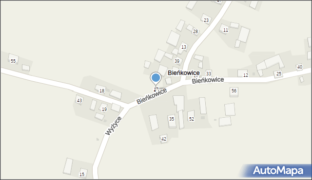Bieńkowice, Bieńkowice, 17, mapa Bieńkowice