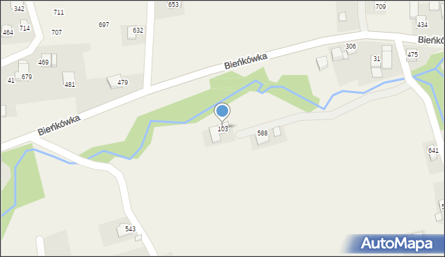 Bieńkówka, Bieńkówka, 103, mapa Bieńkówka