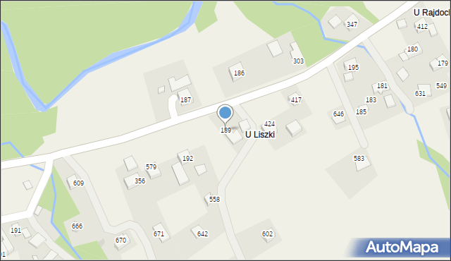 Bieńkówka, Bieńkówka, 189, mapa Bieńkówka