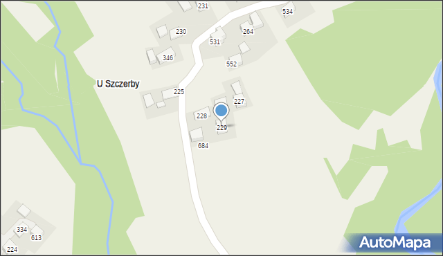 Bieńkówka, Bieńkówka, 229, mapa Bieńkówka