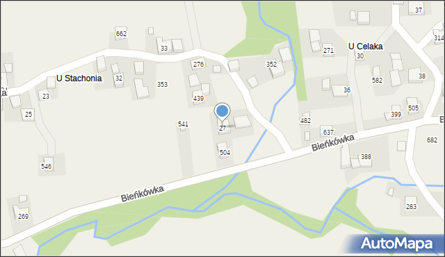 Bieńkówka, Bieńkówka, 27, mapa Bieńkówka