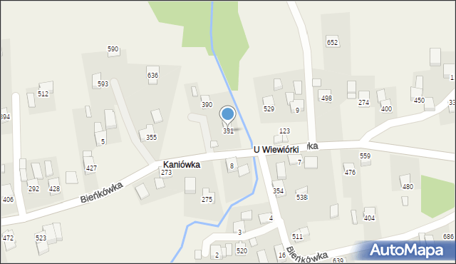 Bieńkówka, Bieńkówka, 331, mapa Bieńkówka