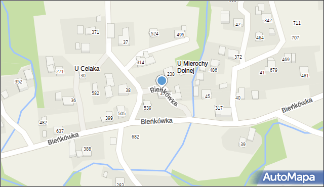 Bieńkówka, Bieńkówka, 35, mapa Bieńkówka