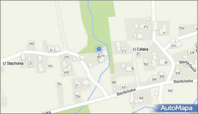 Bieńkówka, Bieńkówka, 352, mapa Bieńkówka