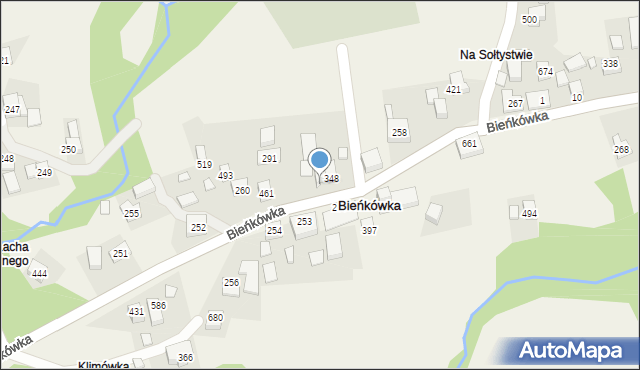 Bieńkówka, Bieńkówka, 429, mapa Bieńkówka