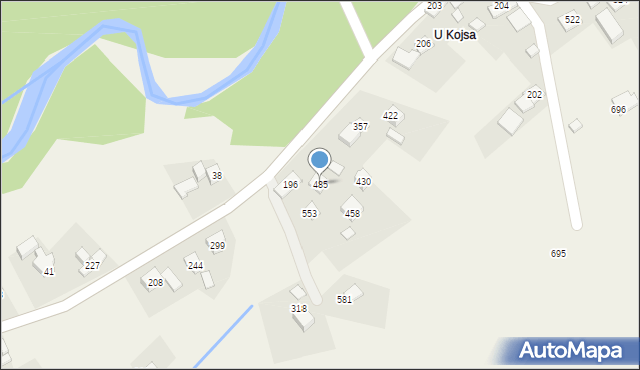 Bieńkówka, Bieńkówka, 485, mapa Bieńkówka