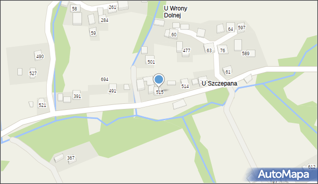 Bieńkówka, Bieńkówka, 515, mapa Bieńkówka