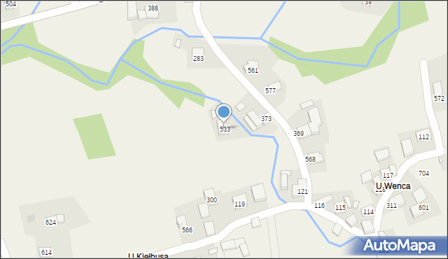 Bieńkówka, Bieńkówka, 533, mapa Bieńkówka