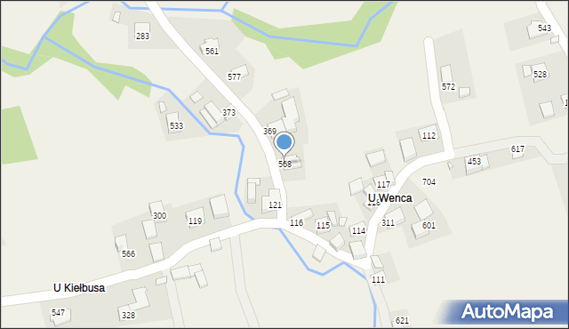 Bieńkówka, Bieńkówka, 568, mapa Bieńkówka