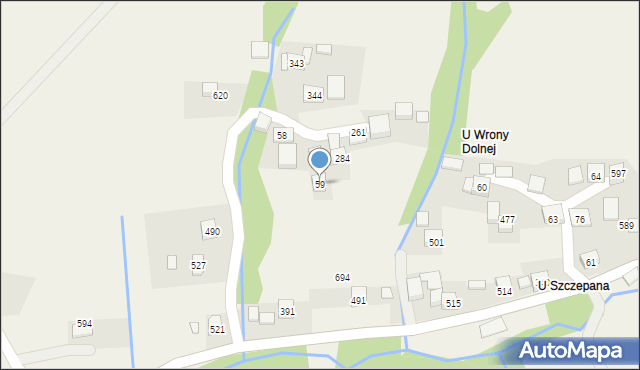 Bieńkówka, Bieńkówka, 59, mapa Bieńkówka