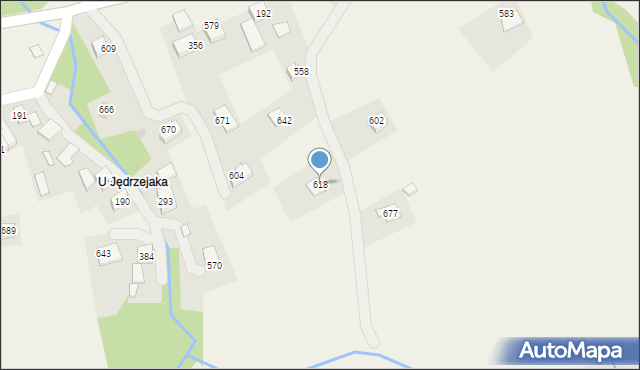 Bieńkówka, Bieńkówka, 618, mapa Bieńkówka