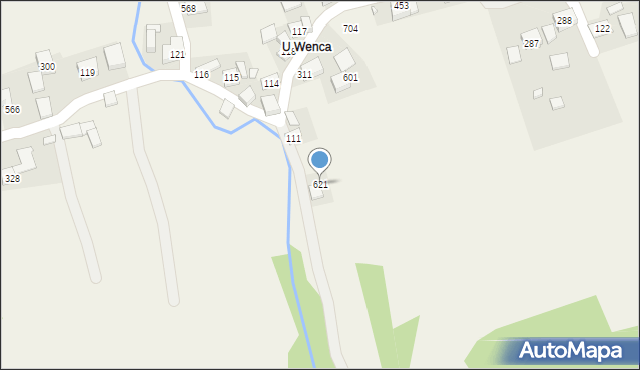 Bieńkówka, Bieńkówka, 621, mapa Bieńkówka