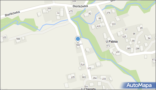 Bieńkówka, Bieńkówka, 641, mapa Bieńkówka