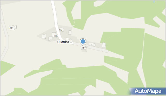 Bieńkówka, Bieńkówka, 75, mapa Bieńkówka