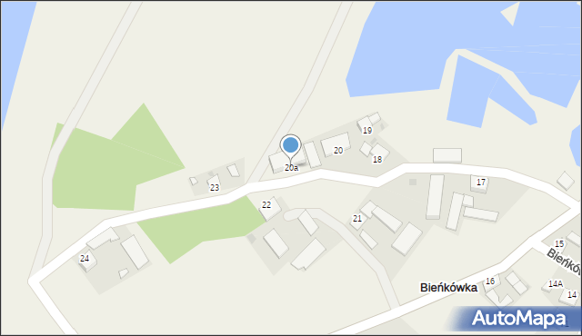 Bieńkówka, Bieńkówka, 20a, mapa Bieńkówka