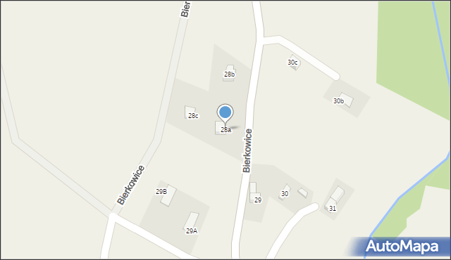 Bierkowice, Bierkowice, 28a, mapa Bierkowice